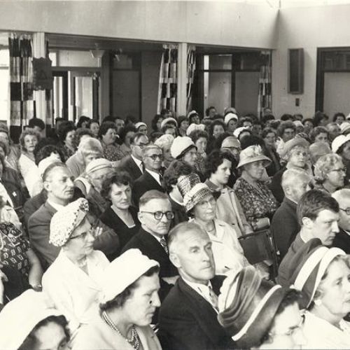 Audience at school's official opening 24 July 1963