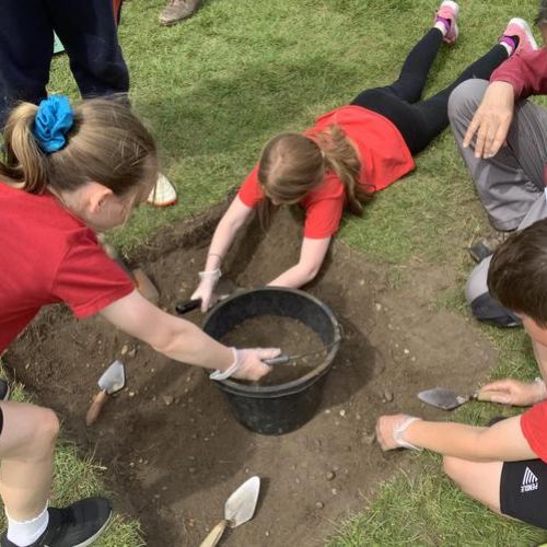 Archaeological dig with Collingham and District History Society